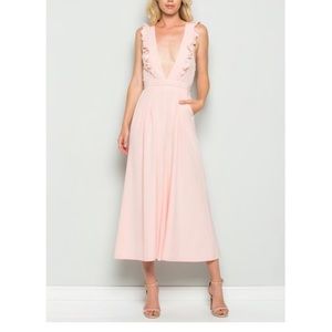 NWOT Eyelet Lace Up Jumpsuit